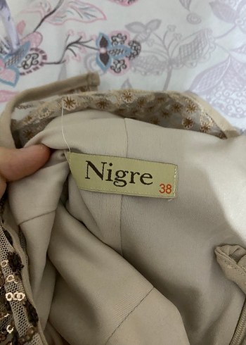 Abiye Bej Uzun Abiye Elbise