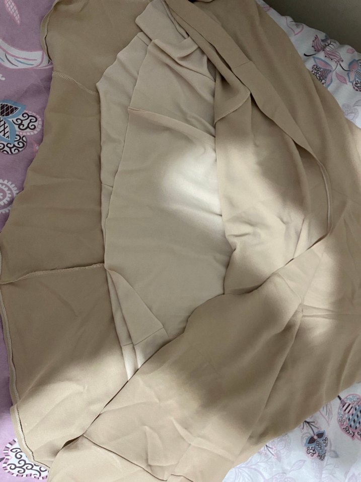 Bej Uzun Abiye Elbise - Görsel 4