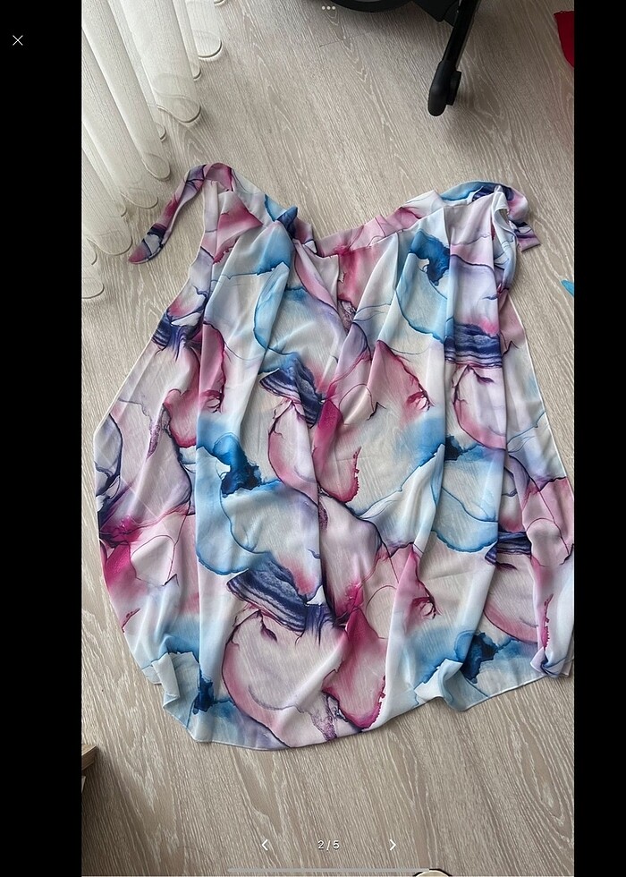 Renkli baski Pareo - Görsel 2