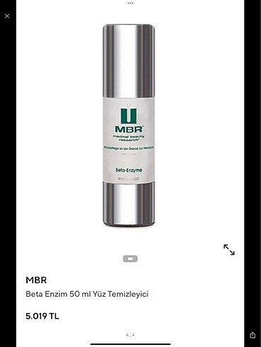 Beden Renk MBR Beta Enzim Yüz Temizleyici 50ml.