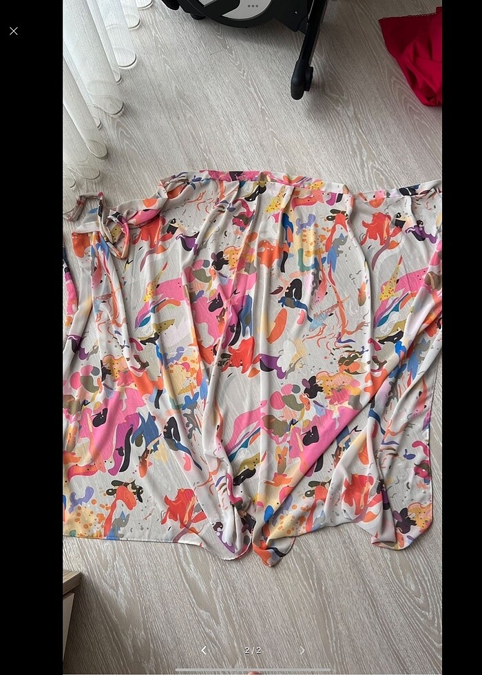 Renkli baski Pareo - Görsel 2