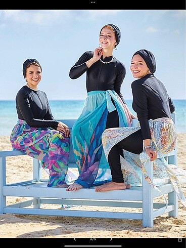 Renkli baski Pareo - Görsel 3