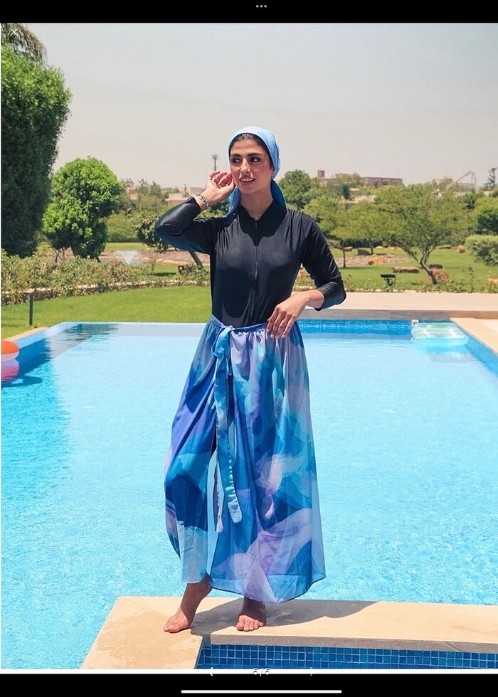 Renkli baski Pareo - Görsel 5