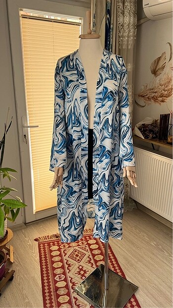 Saten Yirtmacli Uzun kimono