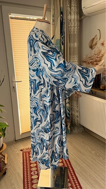 Diğer Saten Yirtmacli Uzun kimono