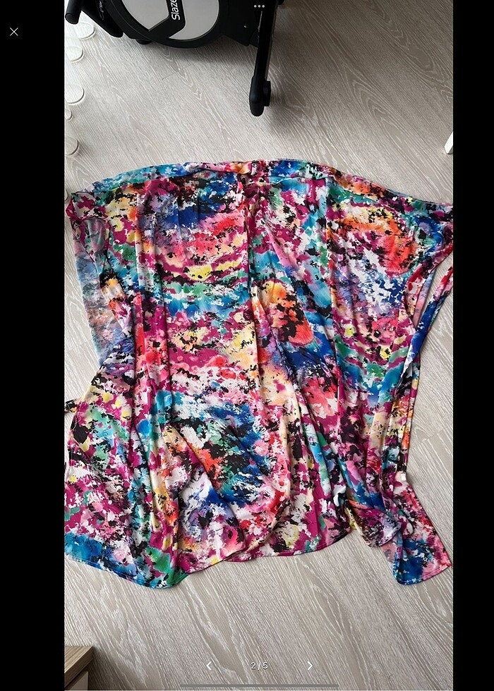 Renkli baski Pareo - Görsel 2