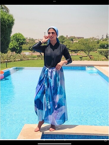 Renkli baski Pareo - Görsel 3