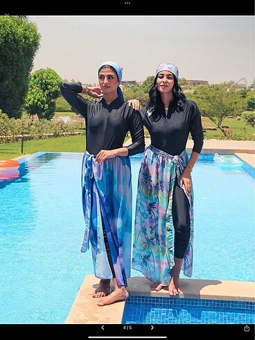 Renkli baski Pareo - Görsel 4