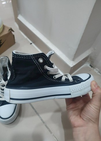 Kız Çocuk Pembe Baskılı converse spor ayakkabı - Görsel 2