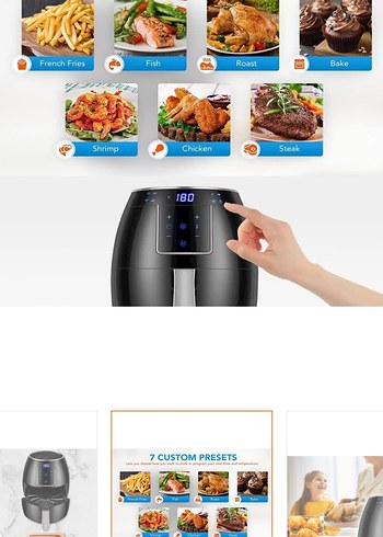 Dijital Ekranlı Siyah Airfryer - Görsel 4