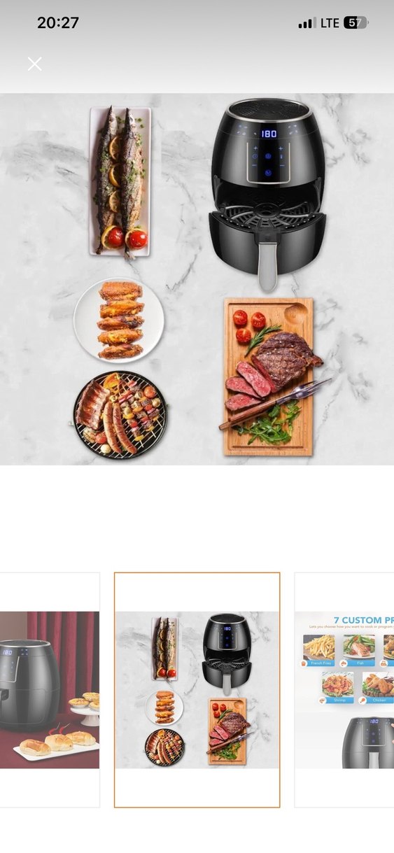 Dijital Ekranlı Siyah Airfryer - Görsel 3