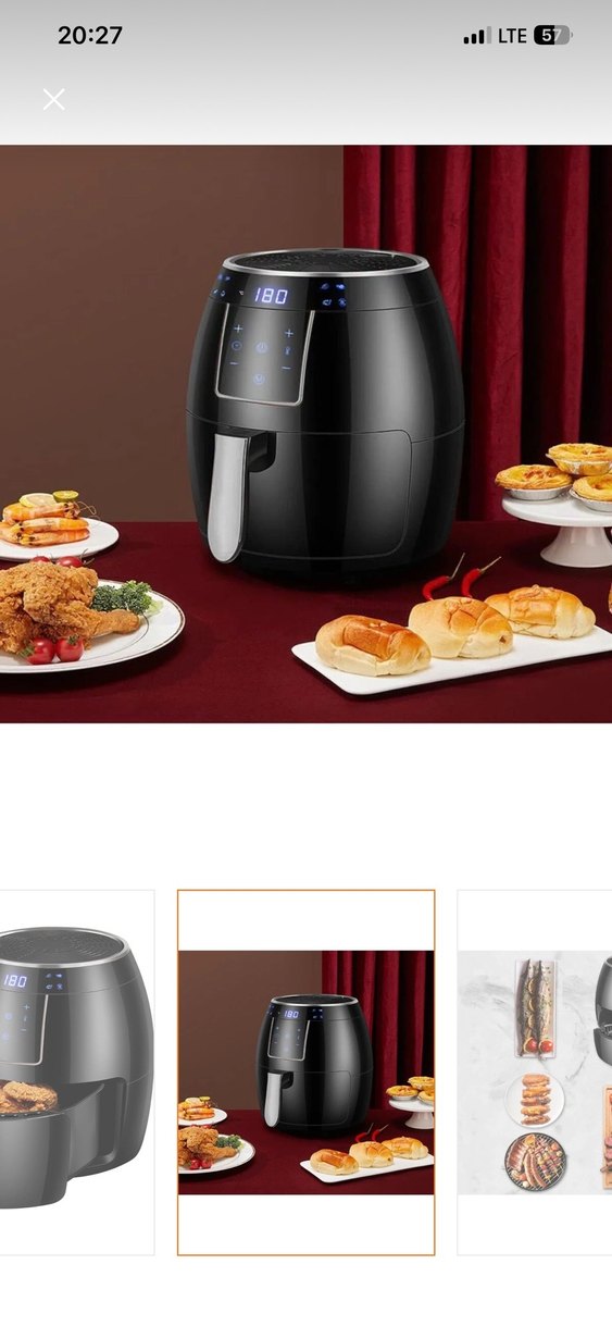 Dijital Ekranlı Siyah Airfryer - Görsel 2