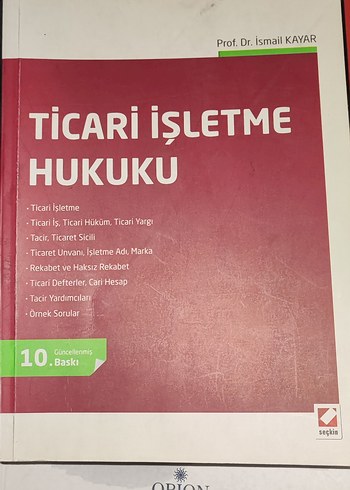 Ticari İşletme Hukuku - Prof. Dr. İsmail Kayar