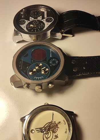  Beden siyah Renk Vintage Erkek Kol Saatleri 3 adet