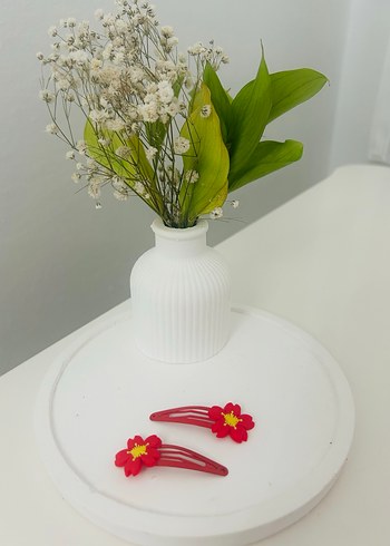 Renkli Çiçek Desenli Elastik Çocuk Toka Seti - Görsel 4