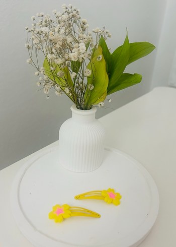 Renkli Çiçek Desenli Elastik Çocuk Toka Seti - Görsel 5