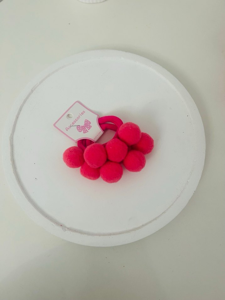 Renkli Ponponlu Lastikli Çocuk Saç Tokaları - Görsel 2