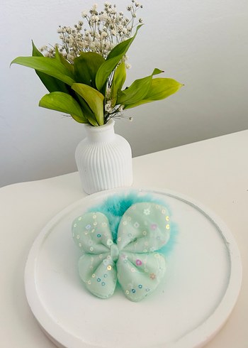 Renkli Çiçek Desenli Fiyonk Toka Seti - Görsel 2