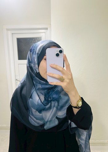 Mavi kadın şal - Görsel 2