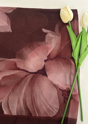 Kahverengi Kadın Şal - Görsel 3