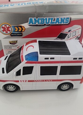 Oyuncak ışıklı ambulans arabası - Görsel 2