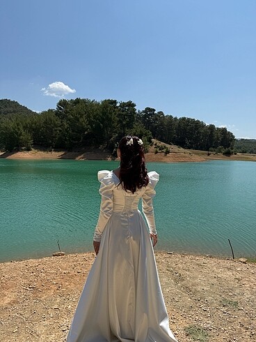 Diğer Beyaz saten elbise