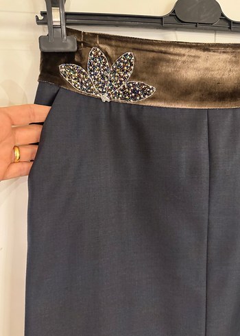 Kahverengi Kadın Uzun Düğmeli Klasik takım - Görsel 9