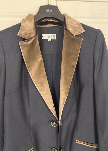 Kahverengi Kadın Uzun Düğmeli Klasik takım - Görsel 3