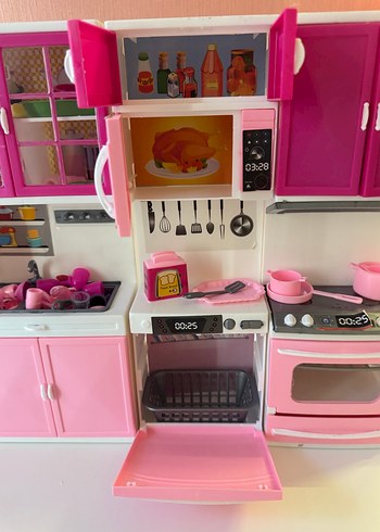 Pembe Oyuncak Mutfak Seti ve içindekiler  HESİYEDİR. - Görsel 4