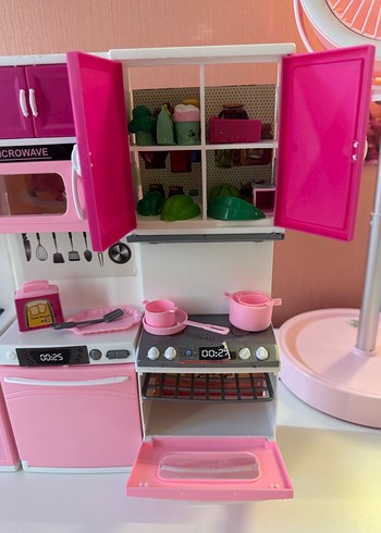Pembe Oyuncak Mutfak Seti ve içindekiler  HESİYEDİR. - Görsel 5