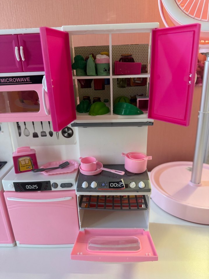 Pembe Oyuncak Mutfak Seti ve içindekiler  HESİYEDİR. - Görsel 5
