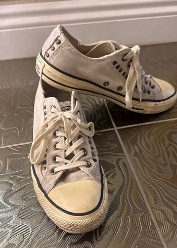 Kadın Bej kumaş Düz Taban Spor Ayakkabı - Görsel 3