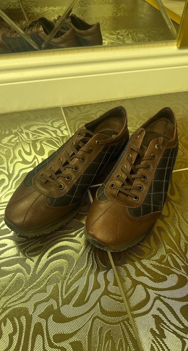 Kahverengi deri Erkek Günlük Spor Ayakkabı - Görsel 2