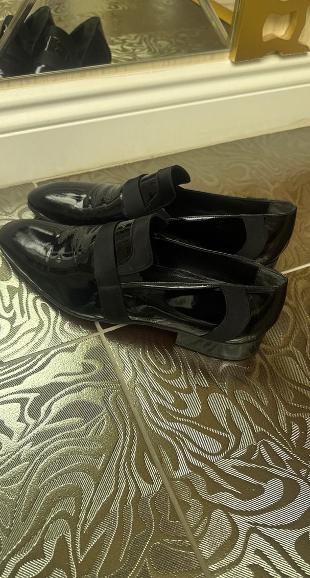 Siyah Parlak Erkek Klasik Ayakkabı - Görsel 3