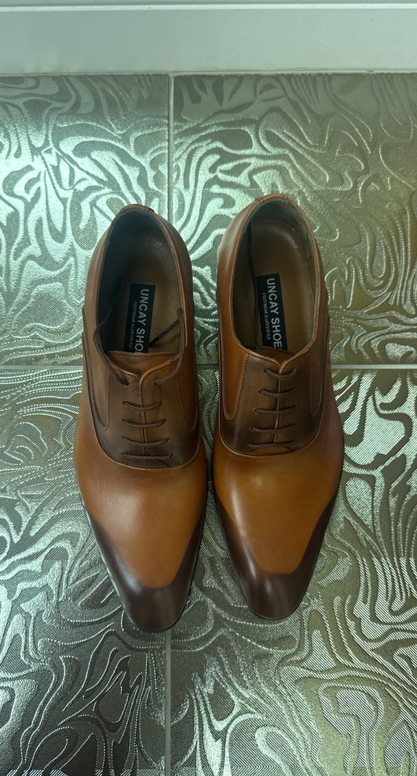 Klasik Kahverengi Deri Erkek Ayakkabı - Görsel 5