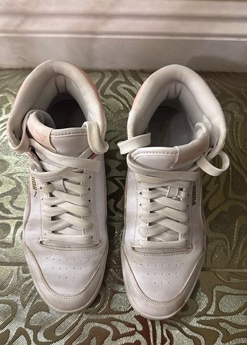 Beyaz Kadın Spor Ayakkabı Wedge Topuk - Görsel 2