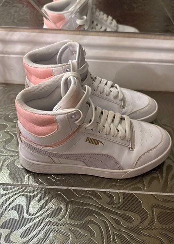 Beyaz Kadın Spor Ayakkabı Wedge Topuk - Görsel 3