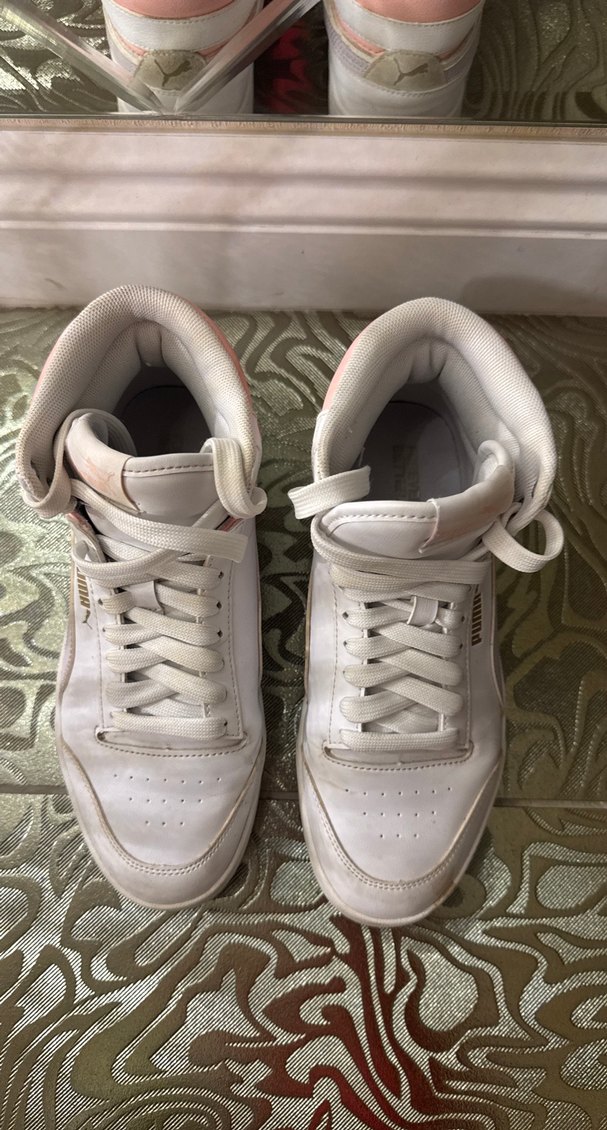 Beyaz Kadın Spor Ayakkabı Wedge Topuk - Görsel 2