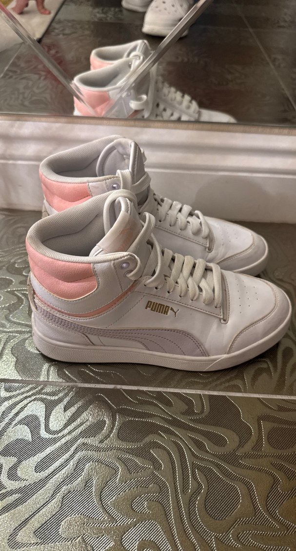 Beyaz Kadın Spor Ayakkabı Wedge Topuk - Görsel 3