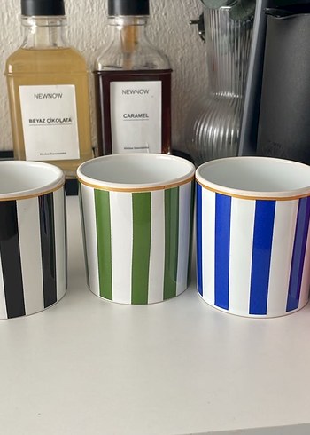Beyaz Renkli Desenli Seramik Fincan Seti - Görsel 4