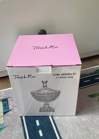 Beyaz Cam Şekerlik 17.8x26 cm - Görsel 5