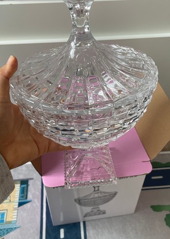 Beyaz Cam Şekerlik 17.8x26 cm - Görsel 2