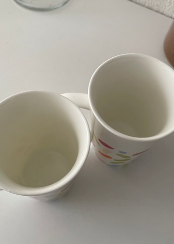 Renkli Desenli İki Adet Seramik Kupa - Görsel 4