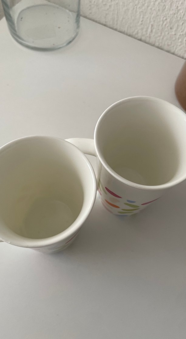 Renkli Desenli İki Adet Seramik Kupa - Görsel 4