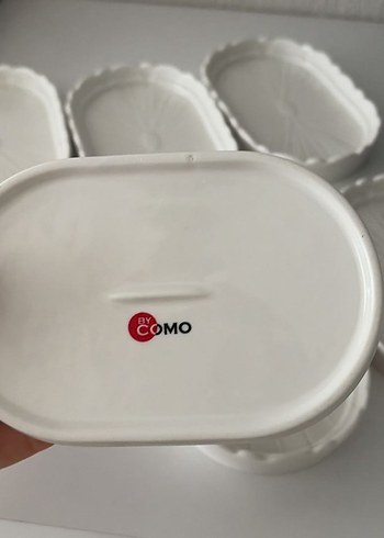 Beyaz Seramik Küçük Saklama Kapları - Görsel 4