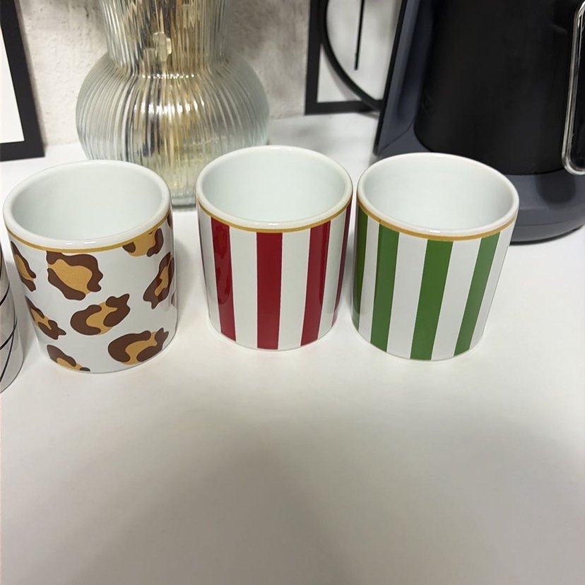 Renkli Desenli Seramik Kupa Seti - Görsel 3