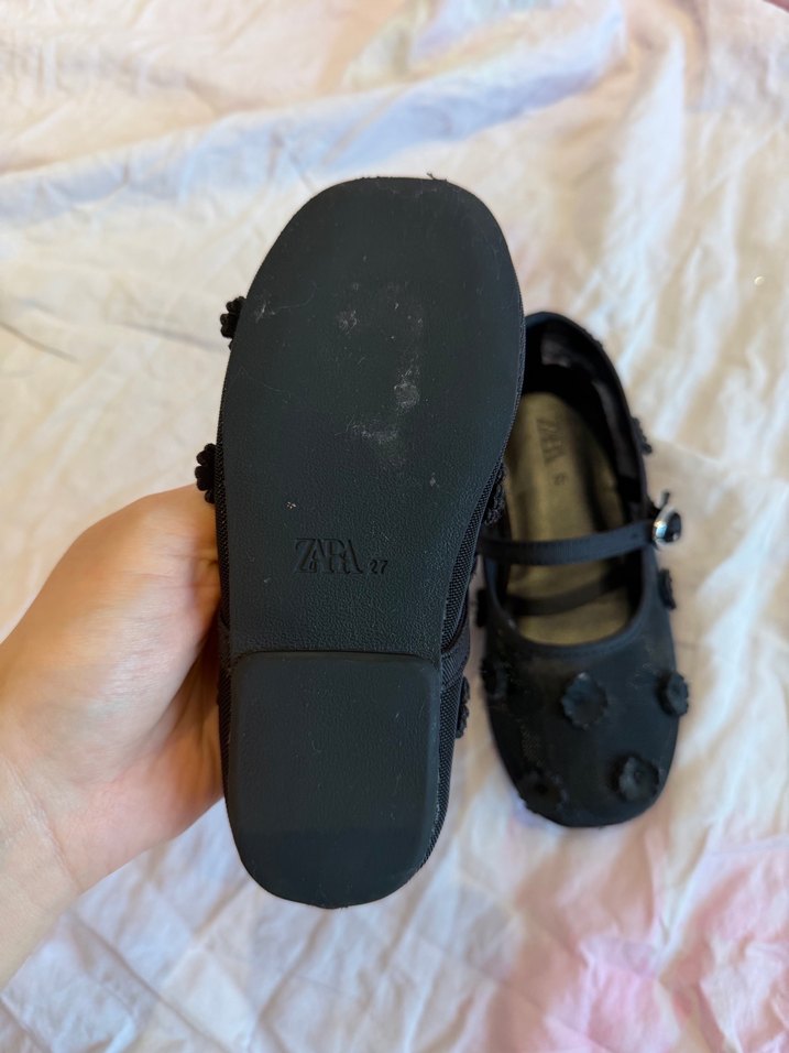 Kız Çocuk Siyah Tokalı Gotik Babet - Görsel 3