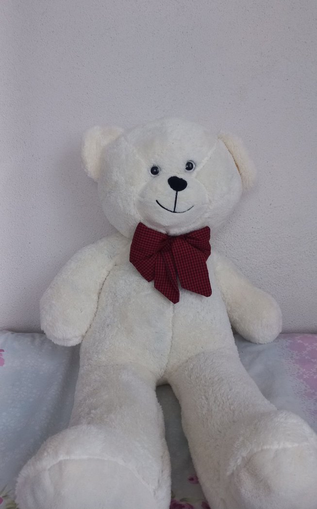 Beyaz Peluş Ayıcık Oyuncak - Görsel 2