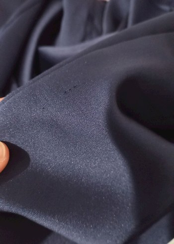 Straplez Lacivert Bağlamalı Uzun Abiye Elbise - Görsel 4