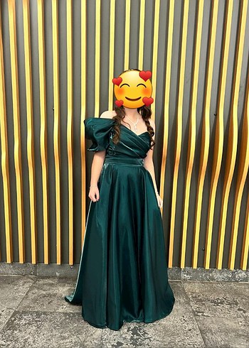 Tek Omuz Haki Abiye - Görsel 3